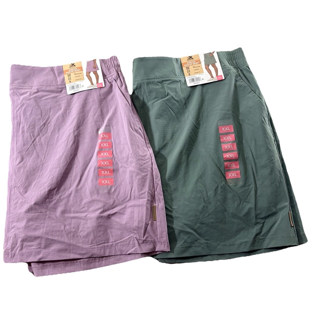 ZeroXposur Womens Skort Lot 2 XXL Athletic Ripstop UPF‎ 50 Stretch Golf Tennis